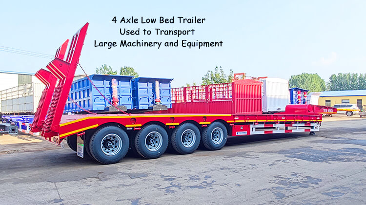 4 Axle Low Bed Trailer Truck | Truck Trailer Low Bed for Sale in Malawi