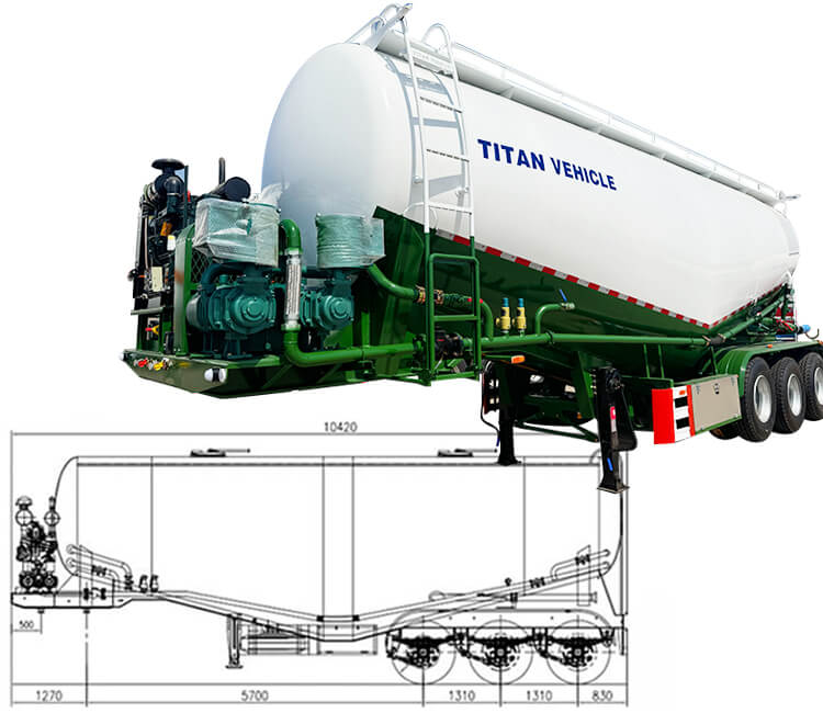 35 CBM Bulk Cement Tank Trailer for Sale in Malawi
