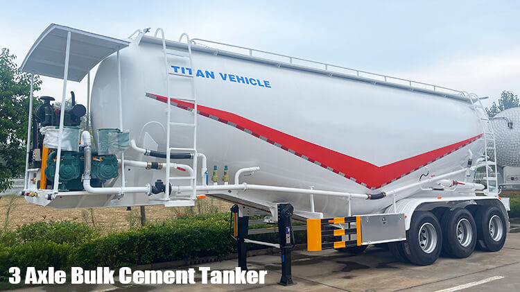 3 Axle Bulk Cement Tanker Trailer for Sale in Malawi