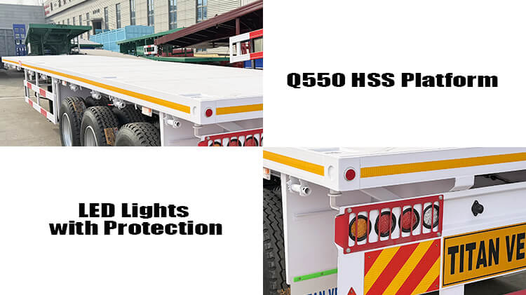 Heavy Duty 3 Axle Flatbed Trailer for Sale in Malawi