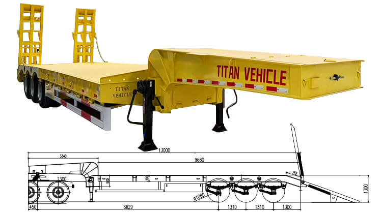 3 Axle Lowbed Trailer Truck for Sale Price in Malawi