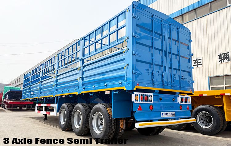 3 Axle Semi Fence Cargo Trailer for Sale Price in Malawi