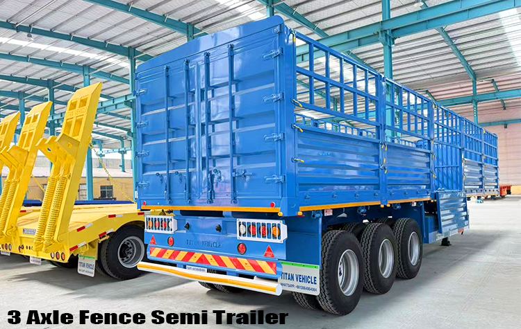 3 Axle Semi Fence Cargo Trailer for Sale Price in Malawi