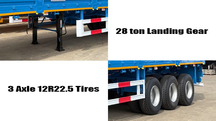 3 Axle Semi Fence Cargo Trailer for Sale Price in Malawi